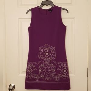Banana Republic Mini Jersey Knit Dress with Embroidered Design | Women's Size 2